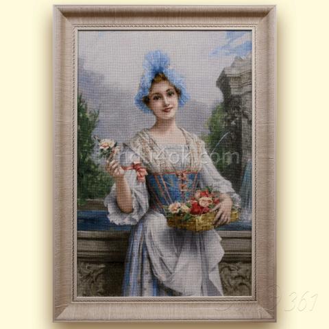 Оформленная вышивка  - ткань: Аида 18 ct, техника: крестик в 2 нитки<br>Автор вышивки: Ирина Лемзина