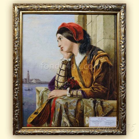 Оформленная вышивка  - ткань: Страмин 24 ct, техника: петит-поинт <br>Автор вышивки: Елена Ветрова (Elena_V)