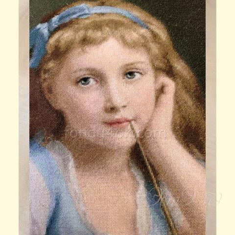 Вышивка  - ткань: Страмин 24 ct, техника: петит-полукрест <br>Автор вышивки: Елена Неськина