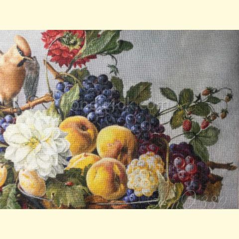 Вышивка  - ткань: Конгресс-страмин 24 ct, техника: петит-полукрест <br>Автор вышивки: Татьяна Федина (tatusha)