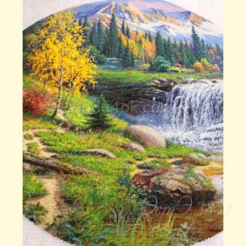 Вышивка  - ткань: Конгресс-страмин 24 ct, техника: петит-полукрест <br>Автор вышивки: Татьяна Федина (tatusha)