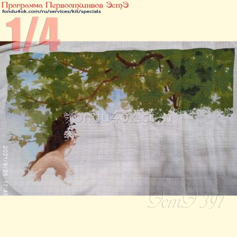 Вышивка  - ткань: Аида 18 ct, техника: крестик в 2 нитки<br>Автор вышивки: Елена Груздева<br>Программа Первоотшивов 2021, приз 1/4 работы<!--:en-->Embroidery - fabric: Aida 18 ct, stitch type: cross<br>Author of the embroidery: Elena Gruzdeva<br>Program of first finished embroideries 2021, prise for the First finished 1/4 of the pattern