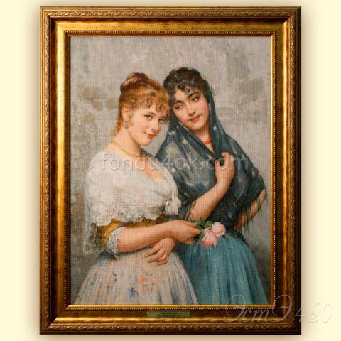 Вышивка в оформлении  - ткань: Конгресс-страмин 24 ct, техника: петит-полукрест <br>Автор вышивки: Светлана Дианова (Belle)