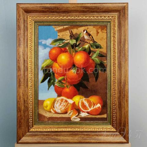 Оформленная вышивка  - ткань: Лугана 25 ct, техника: петит-поинт <br>Автор вышивки: Елена Муханова (lenamukhanova)