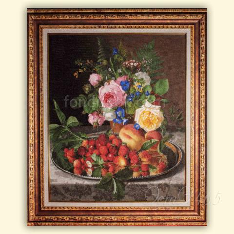 Вышивка в оформлении  - ткань: Аида 18 ct, техника: крестик в 2 нитки<br>Автор вышивки: Ирина Лемзина