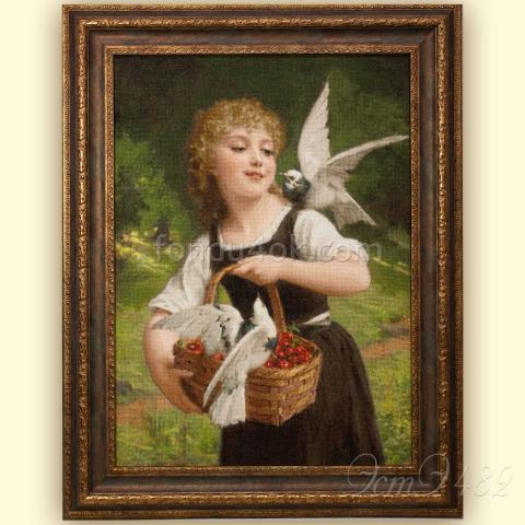 Вышивка в оформлении  - ткань: Аида 18 ct, техника: крестик в 2 нитки<br>Автор вышивки: Ирина Лемзина